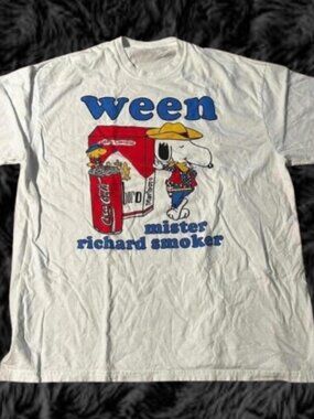 Ween Band Shirt - Mister Richard Smoker Marlboro Parody White Tee